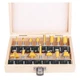 KOWOOD Router Bits Set of 15 Pieces 1/4 Inch Woodwork Tools inch, Yellow 