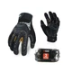 Vgo... 3-Pairs Heavy Duty Synthetic Leather Work Gloves, Impact Protection Me...