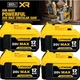 2~4PACK For DeWALT DCB210-2 20V MAX XR 12.0 AH Lithium-Ion Battery DCB206 DCB200