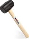 YIYITOOLS YY-2-005 Rubber Mallet Hammer With Wood Handle&ndash;8-oz, black