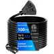islewire 100 FT 3 Outlet Outdoor Extension Cord Waterproof, 16/3 SJTW Black E...