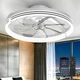 AIKVSXER Ceiling Fans with Lights,20 Inch Low Profile Fandelier with APP Cont...