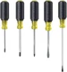 Klein Tools 80031 Screwdriver Set, Made in USA, 5-Piece Kit Includes 2 Black 