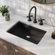 DeerValley DV-1U0086 Ally Undermount Bathroom Sink 21'' x 20.9"x14.7", Black 