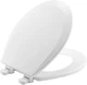 Bemis 500EC 390 Toilet Seat with Easy Clean & Change Hinges, Round, Durable Enam