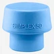 Halder Simplex Oversized Soft Blue Rubber Replacement Face Insert, Non-Marring,
