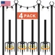 Ailbton 10Ft String Light Poles 4 Packlight Poles For Outside Lightsoutdoor