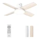 Ceiling Fan 44 Inch Low Profile White Reversible 6 Speed Dimmable Dreo Fans 5CCT