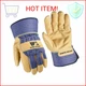 Wells Lamont Men's White Mule Heavy Duty Cowhide Leather Palm Work Gloves, X-Lar