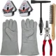 6PCS Welding Accessories Set Chipping Hammer Gloves Plier Wire Brush Magnet 50LB