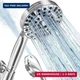 BESAQUO Shower Head,10 Functions High Pressure shower head with handheld, Built- BESAQUO Shower Head,10 Functions High Pressure shower head with handheld, Built-
