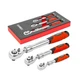 TOMMARS Extendable Ratchet Wrench Set, 1/4" 3/8" 1/2" Drive 72-Tooth Quick-re...