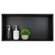 Shower Niche 24 X 12 Stainless Steel Matte Black Recessed Wall Bernkot Tile