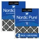 Nordic Pure 20x24x4 (3 5/8) Pleated Air Filter MERV 12 Plus Carbon 2 Pack