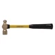 Ampco Safety Tools H-1Fg 12 Oz. Nonmagnetic Ball Peen Hammer, 14" Fiberglass