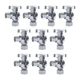 10 Pack Angle Stop Valve 1/2 in. NOM Compression x 3/8 in. OD Compression, 5/...