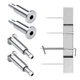 Muzata T316 Invisible Tensioner Cable Railing Kit for 1/8" Wire Rope CB40