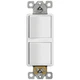 Enerlites 62834-W-F, Double Rocker Switch, Single Pole. -10 Pack-