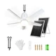 SHUNLEE Solar Outdoor Ceiling Fan Light 31.5'', 60W Solar Powered Portable Ga...