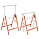 VEVOR Saw Horses 2 Pack Work Bench Heavy Duty 440 lbs Load Adjustable Height