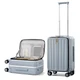 Hanke 20 Inch Carry On Suitcase PC Hardshell Luggage Top Open Aluminum Frame ...