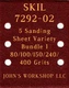 SKIL 7292-02 - 80/100/150/240/400 Grits - 5 Sandpaper Variety Bundle I
