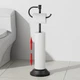 RUMOSE Toilet Paper Holder Stand for Floor, Matte Black Bathroom Free Standin...