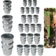 SPNKMJUJ 21 PCS Extended Round Axe Handle Wedge Safety Metal Silver 