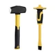 KURUI 3lb Sledge Hammer & Flat Chisel with Hand Protection for Tile/Rock/Maso...