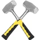 HEIHAK 2 Pack 3 lb Sledge Hammer, Heavy Duty Club Hammer with Fiberglass Hand...