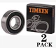 (2 PACK) TIMKEN 6203-2RS C3 6203-2RS 17X40X12MM Double Rubber Seal Ball Bearings