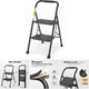 2 Step Folding Ladder Step Stool Wide Pedal Ergonomic Design for Adults