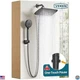 Veken 11.8" Matte Black Rain Shower Head & Handheld - High Pressure Dual System