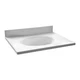 Design House 586180 White 25" Cultured Marble Vanity Top With Backsplash