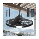 LEDIARY 20" Outdoor Ceiling Fan with Lights,IP65 Waterproof Gazebo Hanging Fa...