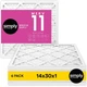 Simply 14x30x1 Air Filter, MERV 11, 6 Pack, For Home AC Furnace & HVAC