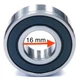TOPROL 6203-2RS-16 RADIAL BALL BEARING WITH SPECIAL 16mm BORE 16x40x12 mm