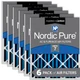 Nordic Pure 20x24x4 (3 5/8) Pleated Air Filters MERV 7 Plus Carbon 6 Pack