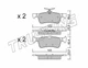 Trusting 1066.0 brake pad set, disc brake for Peugeot