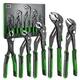 SK 5-Piece Pliers Set, 8" Adjustable Joint, 8", 10" and 12" Quick Adjust V-Ja...