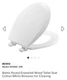 Bemis 500EC 390 Round Enameled Wood Toilet Seat Cotton White