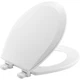 Bemis 500EC Durable Wood Toilet Seat with Easy Clean Hinges, Made in USA, Rou...