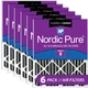 Nordic Pure 20x24x4 (3 5/8) Pleated Plus Carbon Air Filters MERV 8 6 Pack