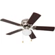 Prominence Home Alvina, 42 Inch Traditional Flush Mount Indoor Small, Nickel 