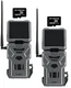 Spypoint Flex S Dark No Glow IR Solar Dual Sim Cellular Trail Camera SD 2 Pack