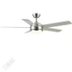 YUHAO 52 Inch Brushed Nickel Ceiling Fan with Light and Remote Control.Noisel...