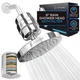 Shower Head 23 Stage Filter High Pressure 6 Round Polished Chrome SparkPod Heavy