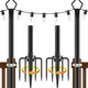 AILBTON 2 Pack 10Ft String Light 2 - Backyard Lawn Pole, Black