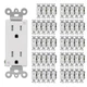 CML 15 Amp Decorator Wall Recetpacle Outlet, 50 Pack Tamper Resistant (TR) De...