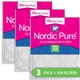 20x25x1 (19_1/2x24_1/2) Nordic Pure Tru Mini Pleat MERV 13 Air Filters 3 Pack